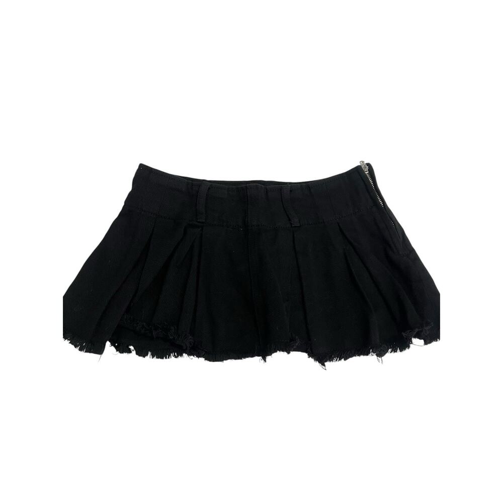 edikted pleated denim mini skirt